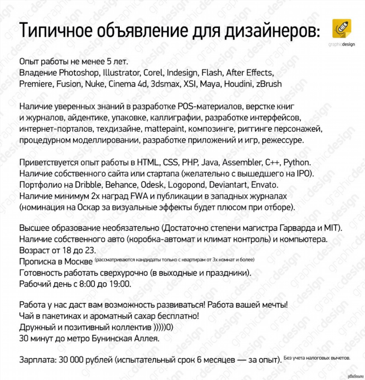 Шрифт для объявлений